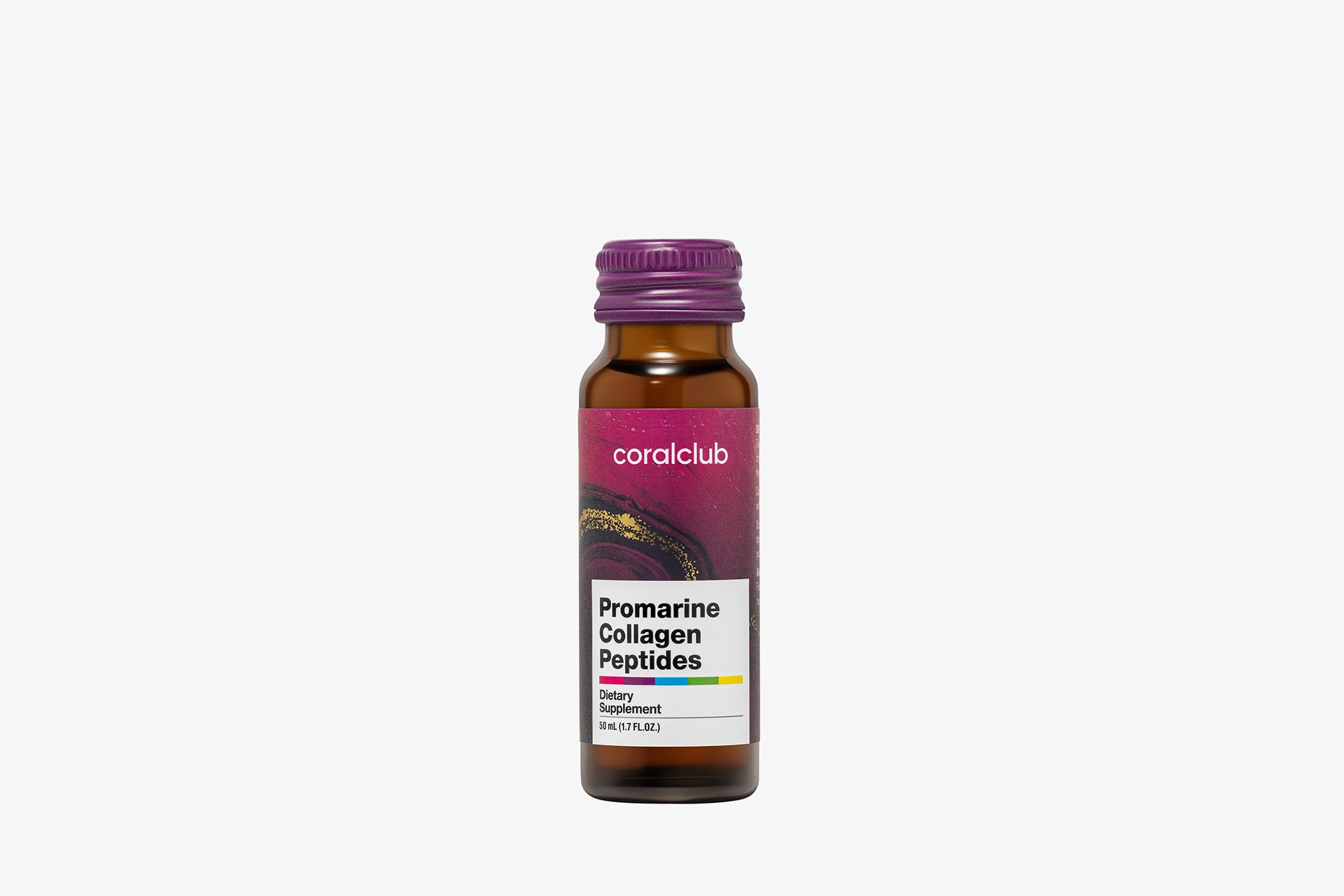 Стеклянный флакон комплекса Promarine Collagen Peptides крупным планом