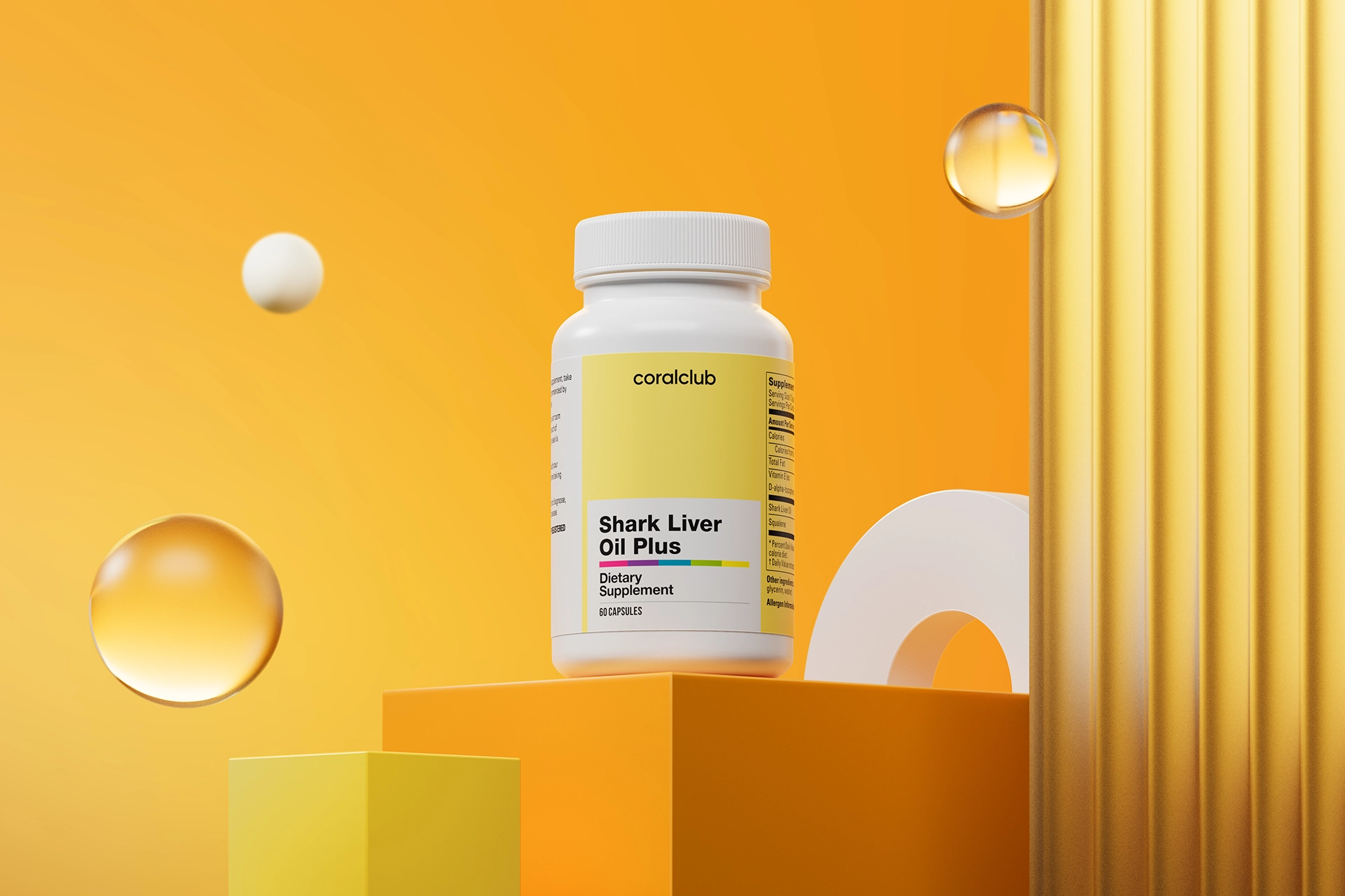 Shark Liver Oil Plus в лайфстайл-окружении, подчеркивающем заботу о здоровье