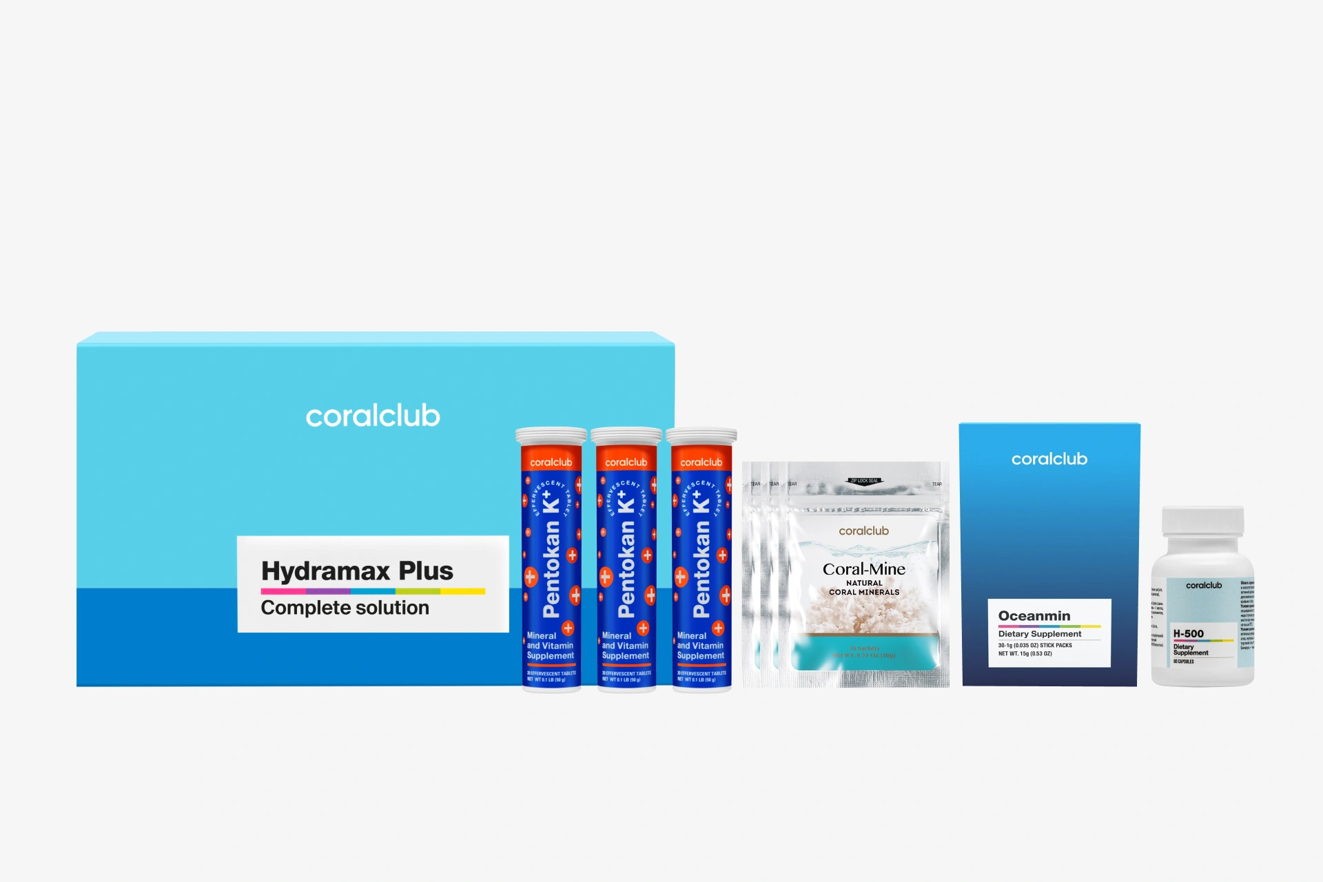 Продукты из набора HydraMax Plus в удобном формате для ежедневного использования